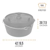 Kép 2/3 - Petromax Dutch Oven, 11,5 liter, lapos fenékkel 42 cm.