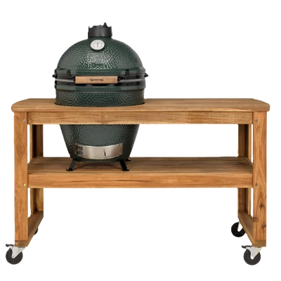 Big Green Egg eukaliptusz asztal görgővel -> Large