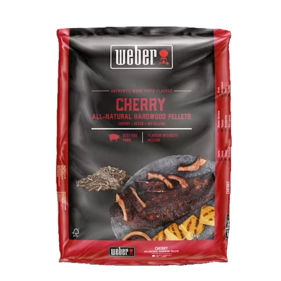 Weber természetes keményfa pellet, cseresznye, 8 kg
