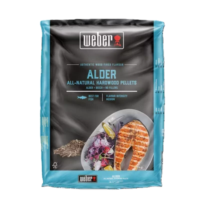 Weber természetes keményfa pellet, éger, 8 kg