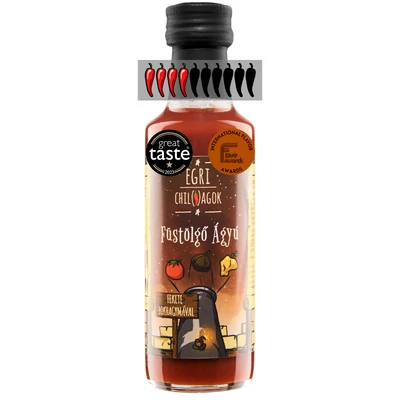 Egri Chiliagok Füstölgő Ágyú, fekete fokhagymás bbq chili szósz, dupla díjnyertes, 100 ml