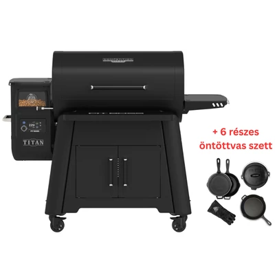 Pit Boss Competition Series 1600 Titan pellet grillsütő + 6 részes öntöttvas edénykészlet