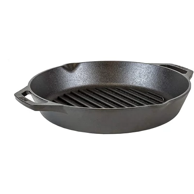 Lodge öntöttvas serpenyő, 30 cm, bordázott