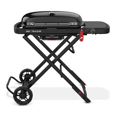 Weber Traveler hordozható gázgrill, stealth edition