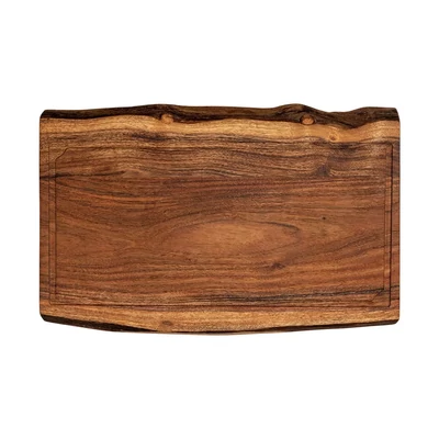 Forged egyedi vágódeszka tömör akácia fából, 55 x 35 x 3,5 cm, Large