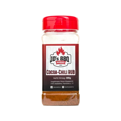 JD's BBQ Cocoa-Chili rub szóródobozban, 300 g