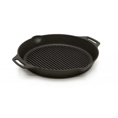Petromax bordázott öntöttvas serpenyő, 35 cm, két fogantyúval