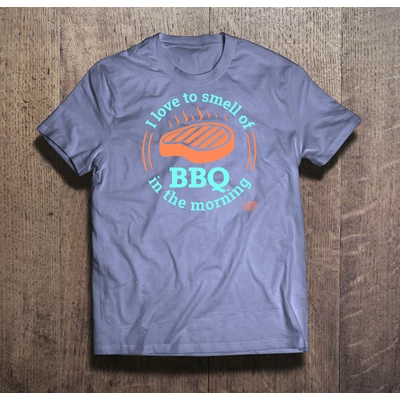 "Smell of BBQ" egyedi póló, lila
