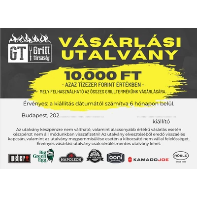 Vásárlási utalvány 10.000 Ft értékben