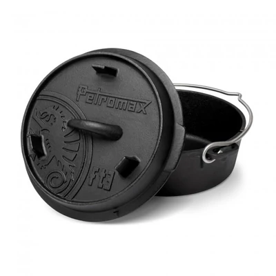 Petromax Dutch Oven 1,6 liter, lapos fenékkel 8,6" 25,5 cm.