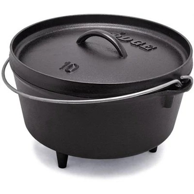 Lodge Camp Dutch Oven, öntöttvas edény, 4,7  liter, Ø 25 cm (10")