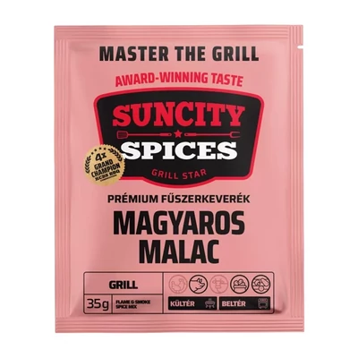 SunCity BBQ Magyaros malac grill fűszersó tasakban, 35 g