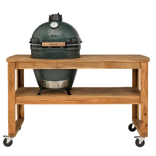 Big Green Egg eukaliptusz asztal görgővel -> Large