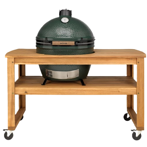 Big Green Egg eukaliptusz asztal görgővel -> XLarge