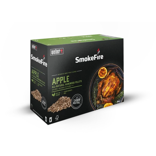 Weber 100%-ban természetes alma keményfa pellet, 8 kg