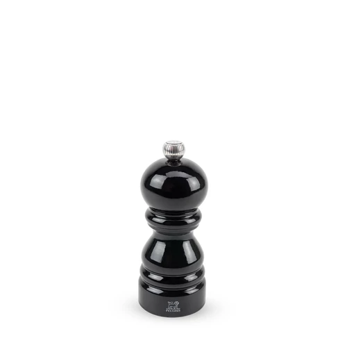 Peugeot Paris borsőrlő, fa, 12 cm, lakkfekete