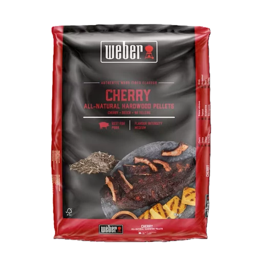 Weber természetes keményfa pellet, cseresznye, 8 kg