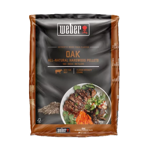 Weber természetes keményfa pellet, tölgy, 8 kg