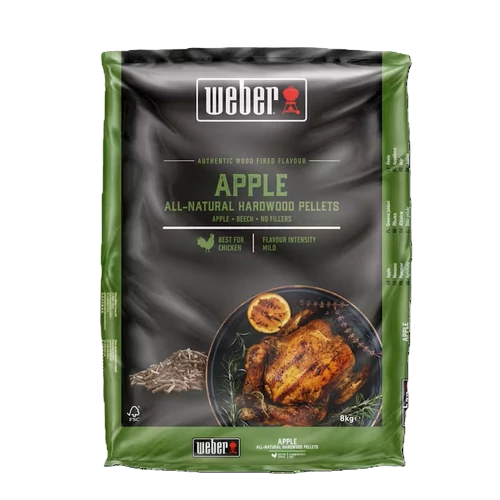 Weber természetes keményfa pellet, alma, 8 kg