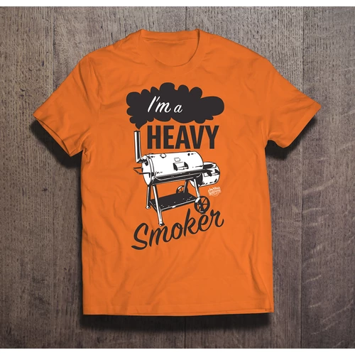 "I'm a Heavy Smoker" egyedi póló, narancs