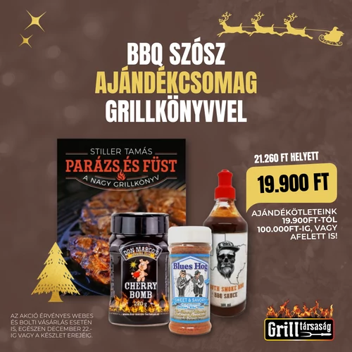 BBQ rub és szósz ajándékcsomag grillkönyvvel