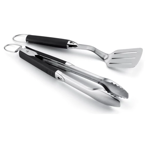 Weber Premium compact eszközkészlet, 2  db-os, rozsdamentes acél, fekete