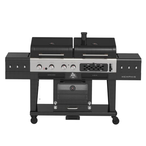 Pit Boss Memphis 2.0, 3 in 1 kombinált grillsütő - gázgrill, faszenes grillsütő, elektromos füstölő