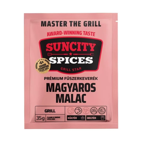 SunCity BBQ Magyaros malac grill fűszersó tasakban, 35 g