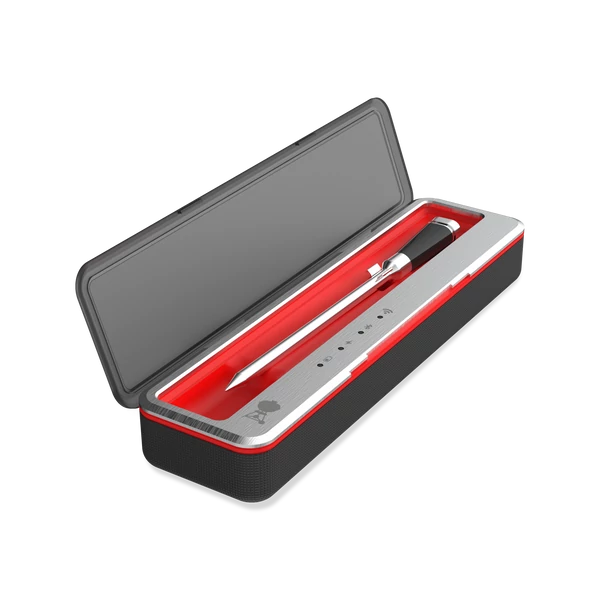 Weber Smart Wireless Probe Plus vezetéknélküli grillhőmérő szonda töltővel, WiFi és Bluetooth jelerősítős tárolóval