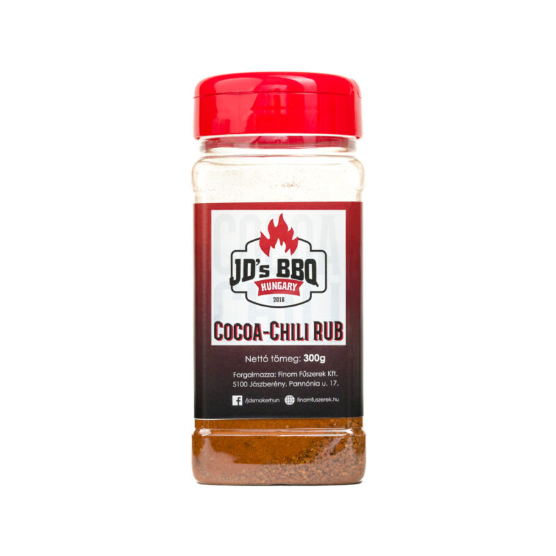 JD's BBQ Cocoa-Chili Rub szóródobozban 300 g