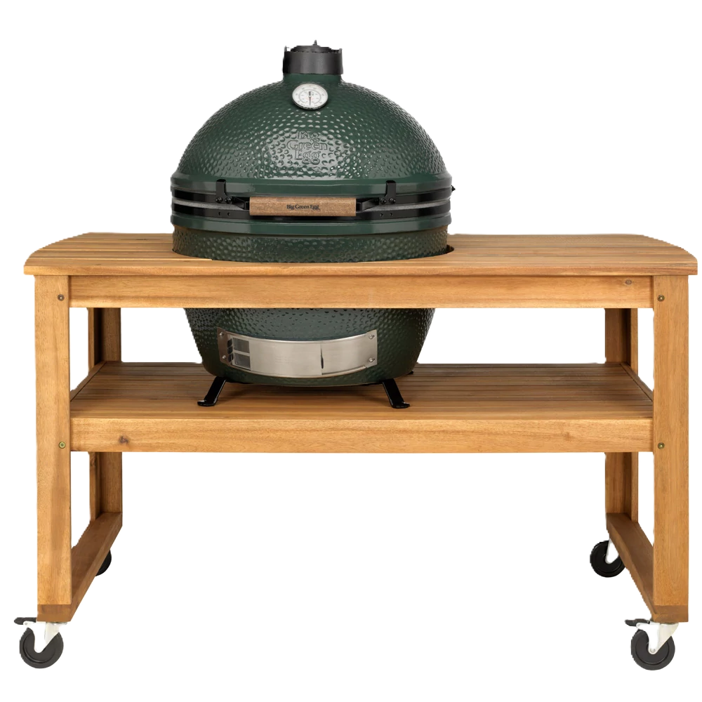 Big Green Egg eukaliptusz asztal görgővel -> XLarge
