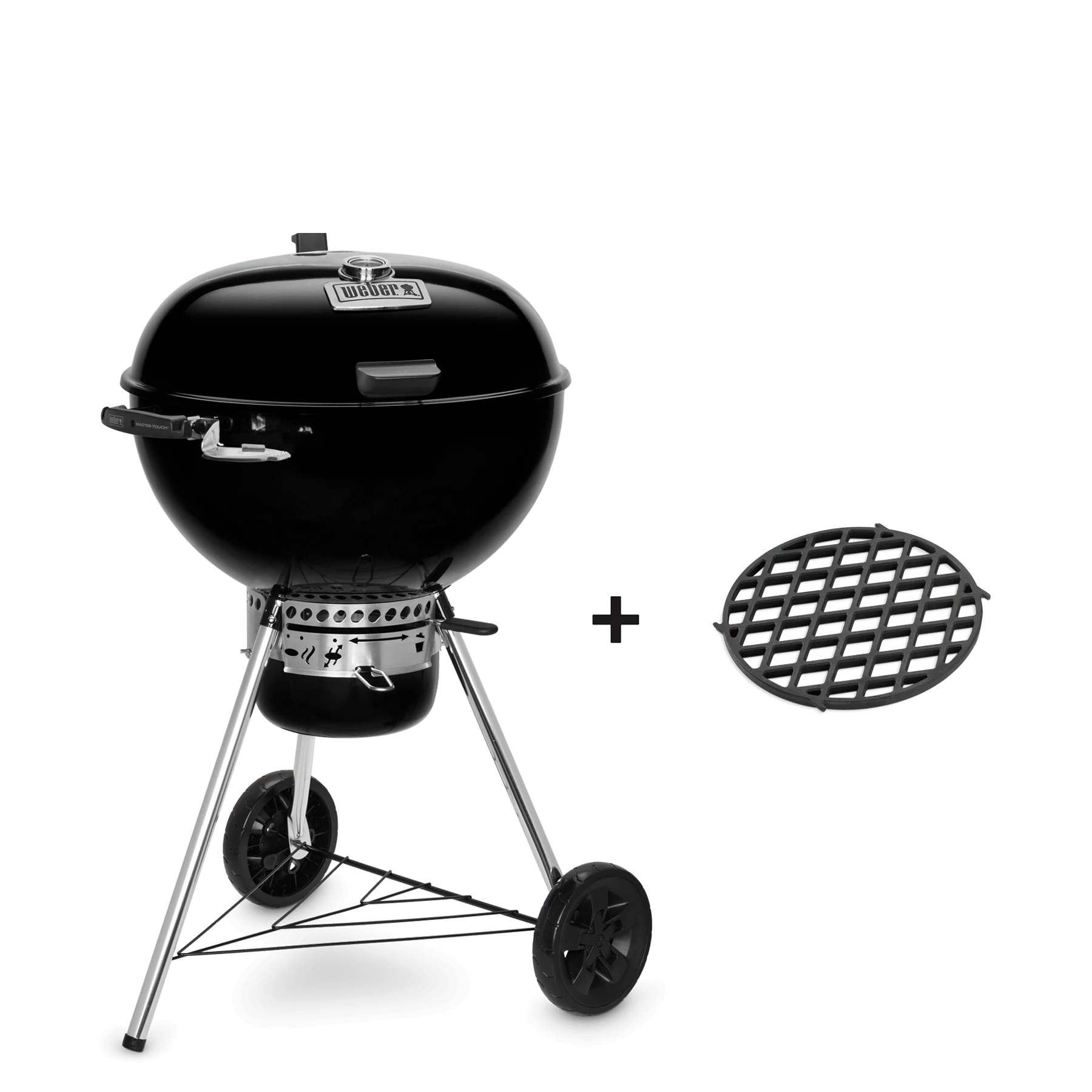 Weber Master-Touch GBS Premium E-5775 gömbgrill, Ø 57 cm, GBS sütőráccsal együtt, fekete