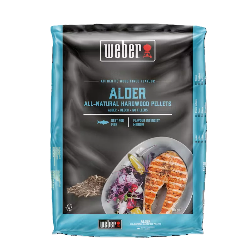 Weber természetes keményfa pellet, éger, 8 kg