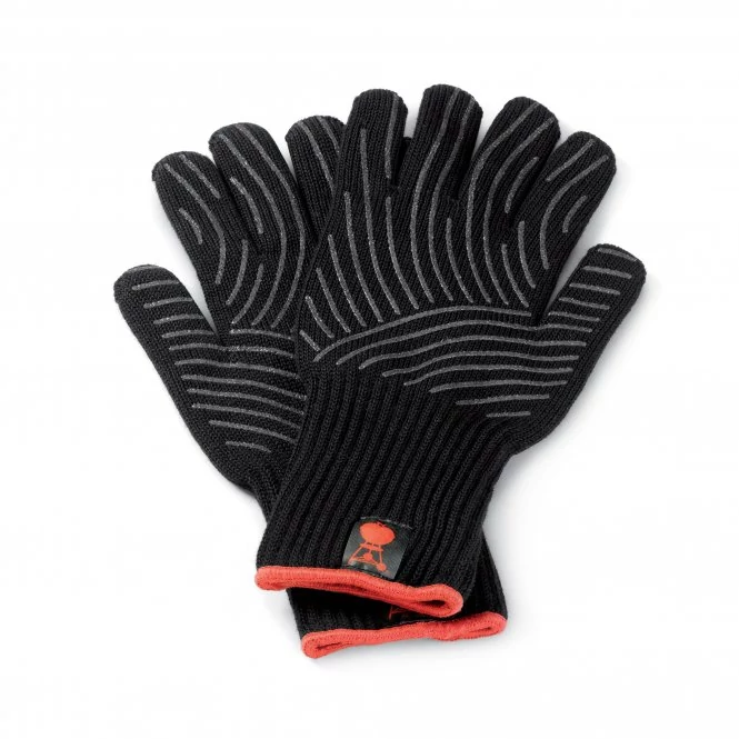 Weber grillkesztyű kevlárból, fekete, szilikonpöttyökkel, L/XL