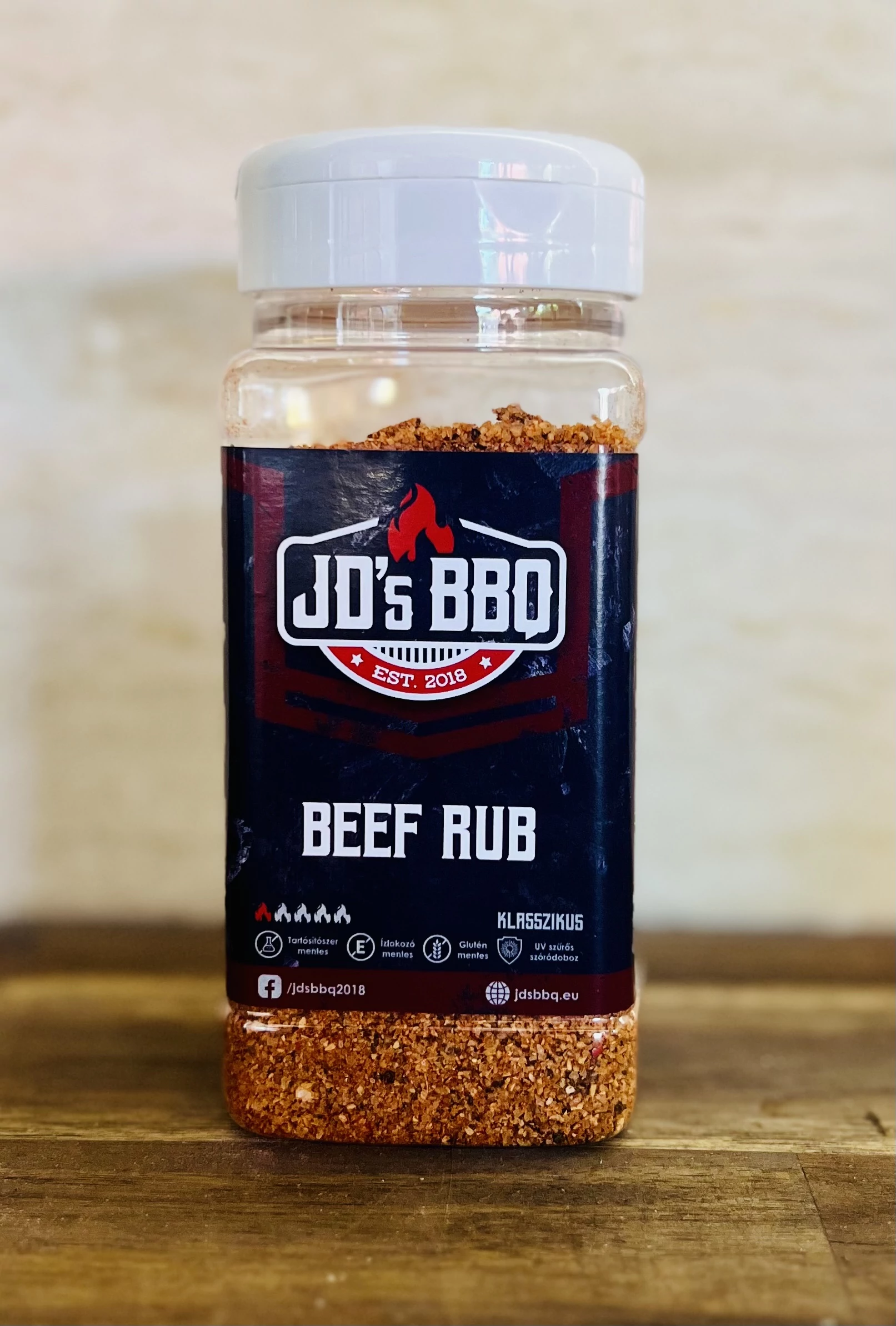 JD's BBQ Beef rub szóródobozban, 300 g