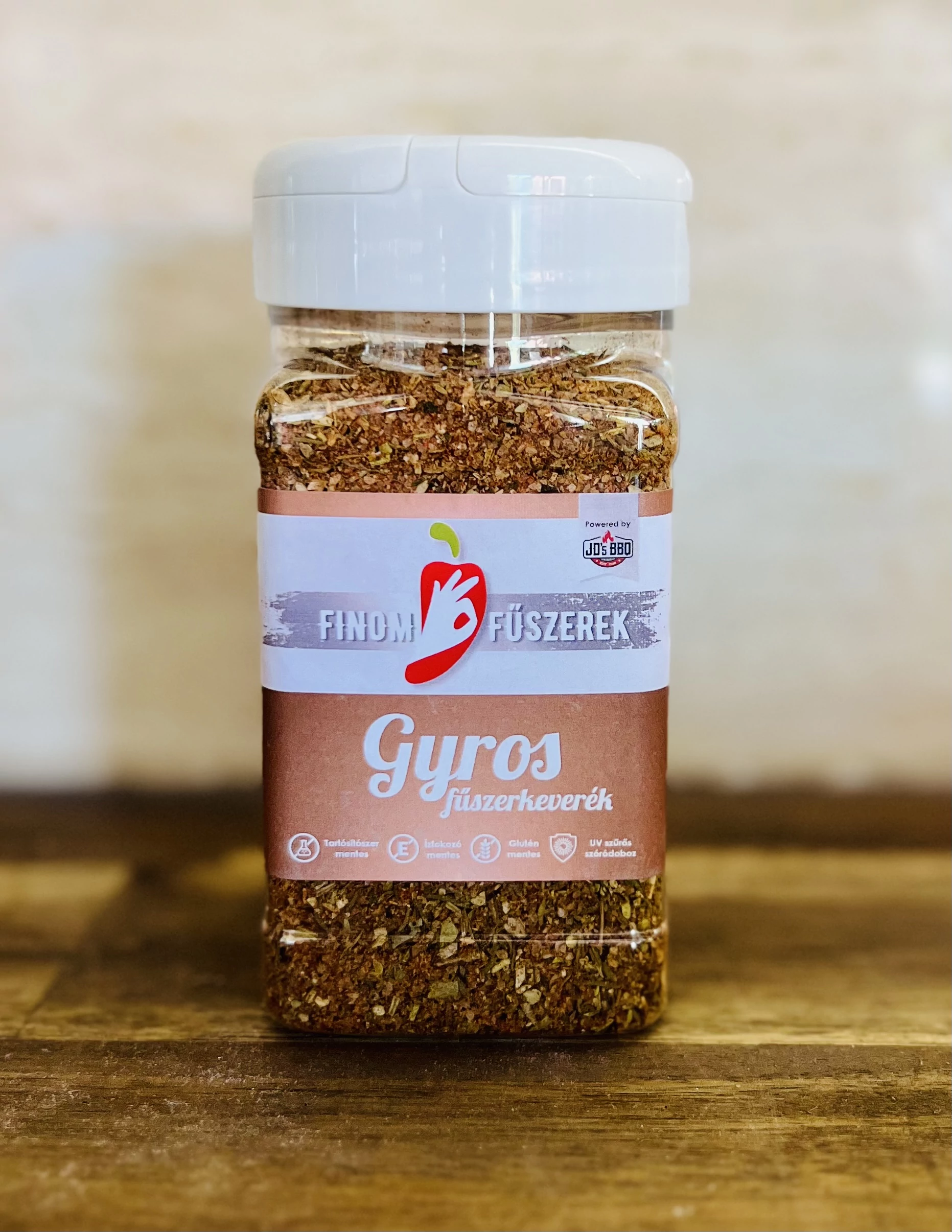 JD's BBQ Gyros fűszerkeverék szóródobozban, 200 g