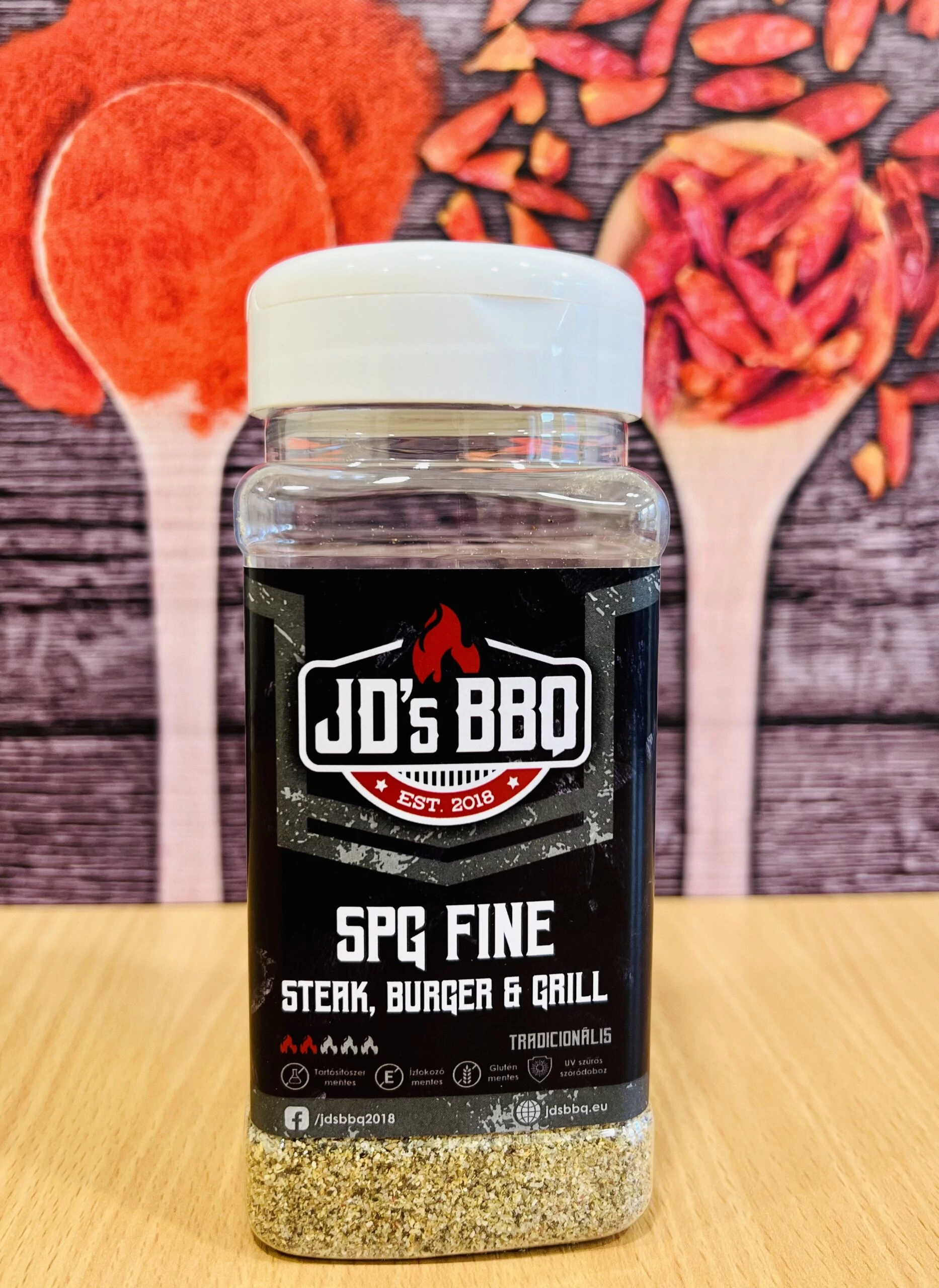 JD's BBQ SPG Fine rub szóródobozban, 300 g