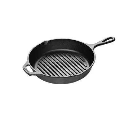 Lodge öntöttvas serpenyő, 26 cm, bordázott