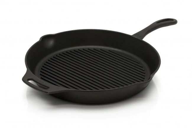 Petromax bordázott öntöttvas serpenyő, 35 cm, egy fogantyúval