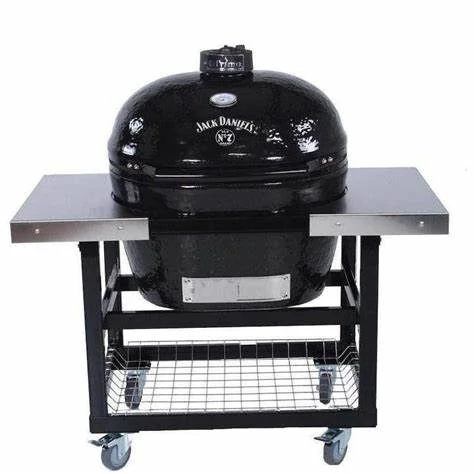 Primo Oval 400 XL kerámia grillsütő, Jack Daniel's Edition, munkaasztallal