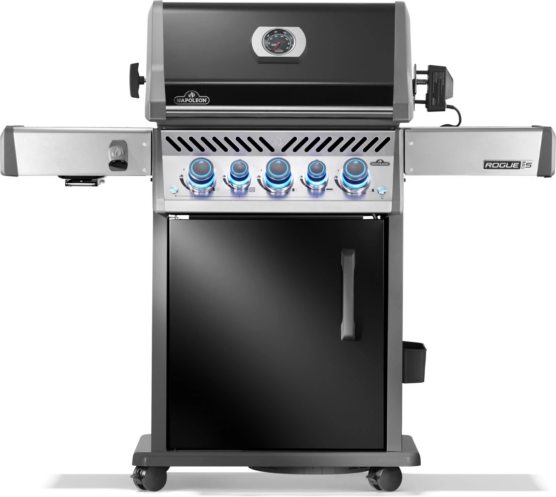 Napoleon Rogue PRO-S 425 RSIB gázgrill, infra hátsó- és oldalégő, motoros forgatónyárs