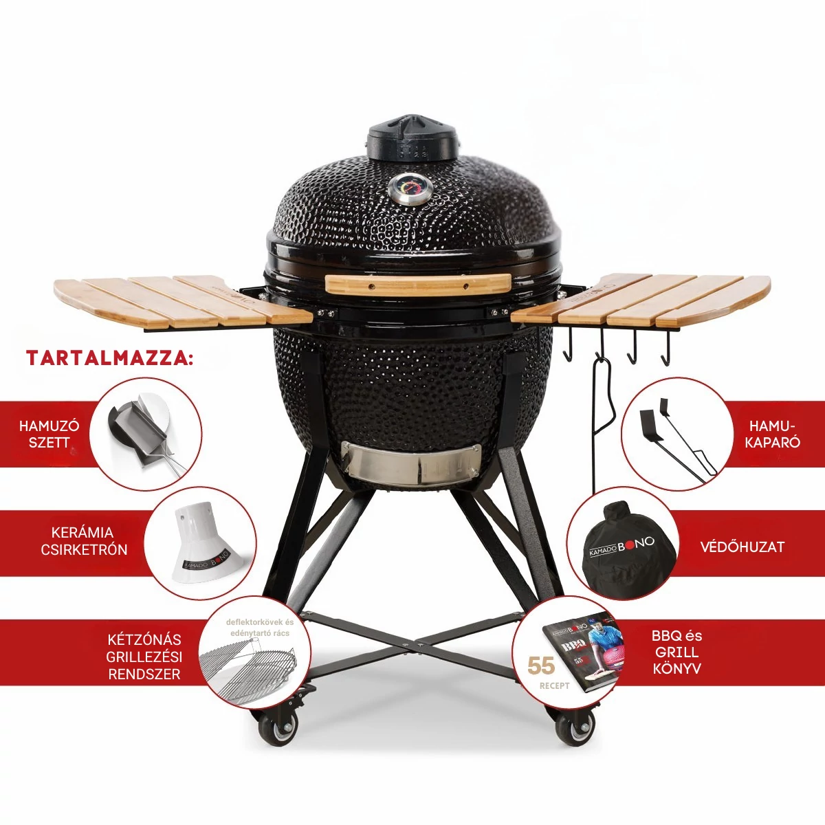 Kamado Bono® Media BLACK