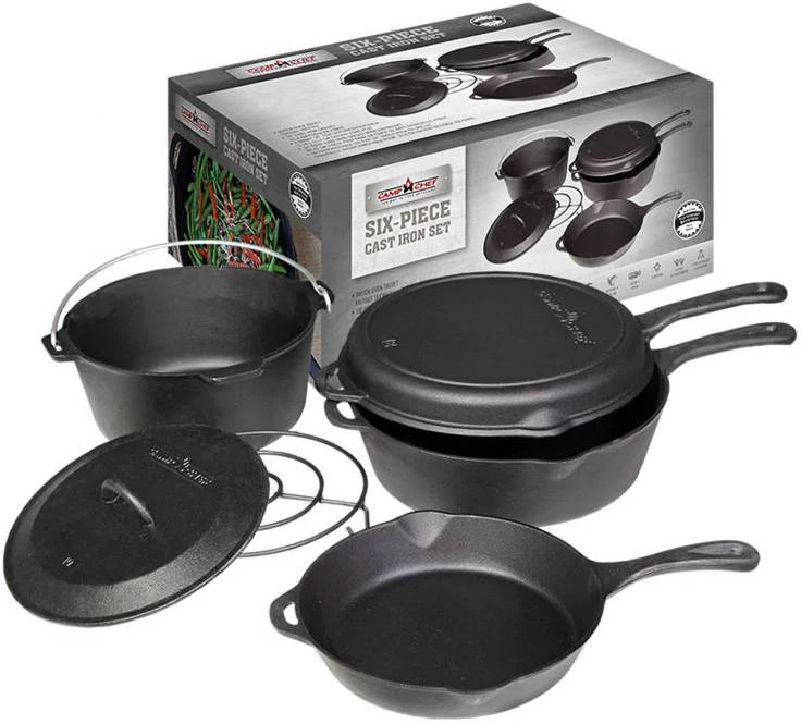 Camp Chef 6 db-os öntöttvas készlet