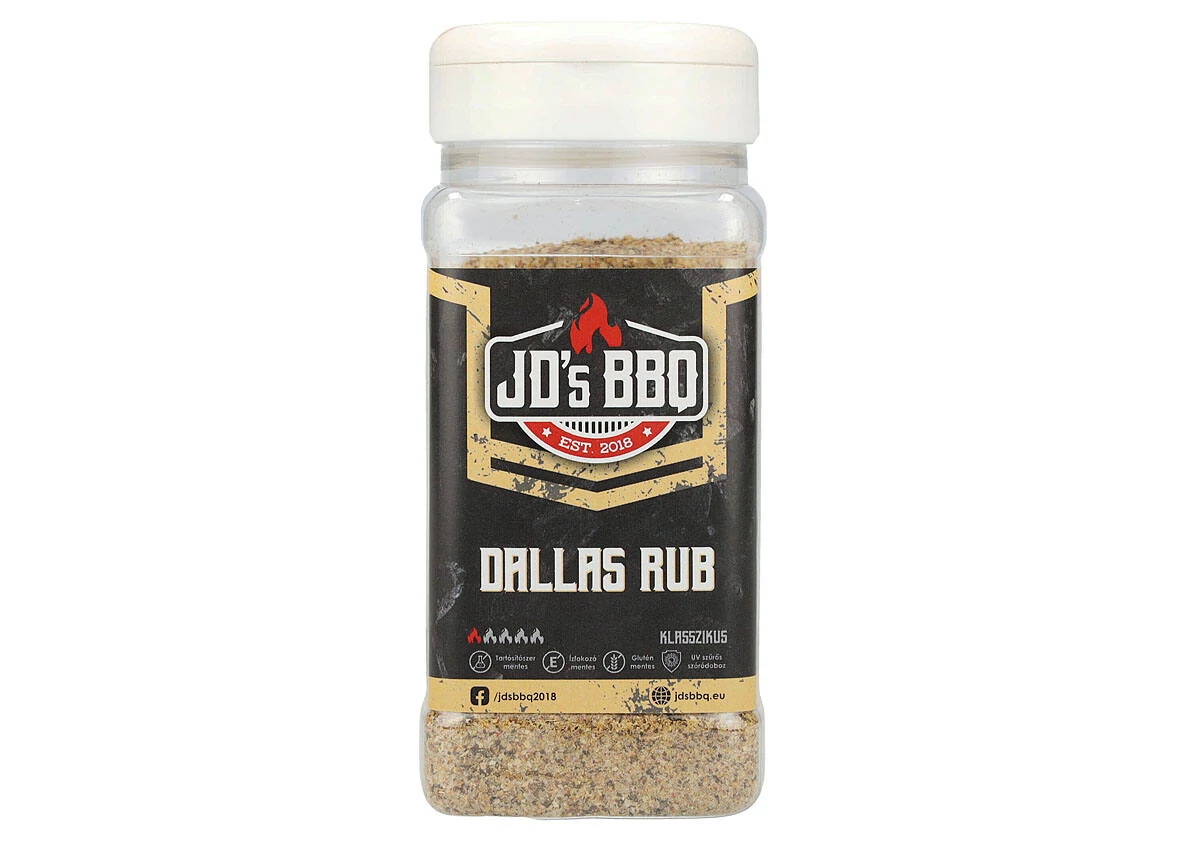 JD's BBQ Dallas rub szóródobozban, 300 g
